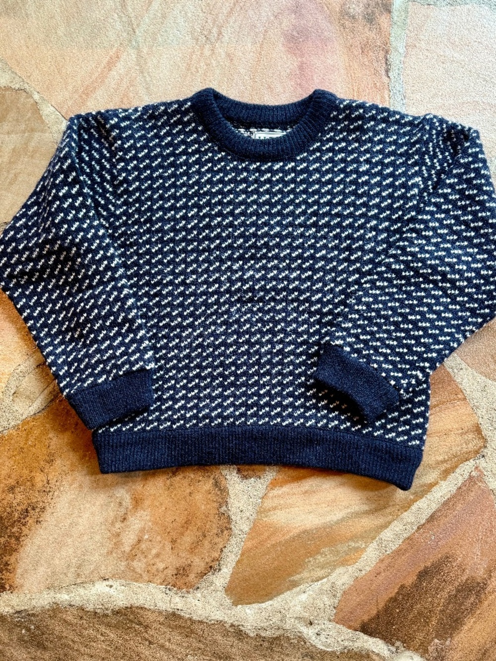 * True Vintage* LL Bean Blue Ragg Wool Pullover Sweater S
